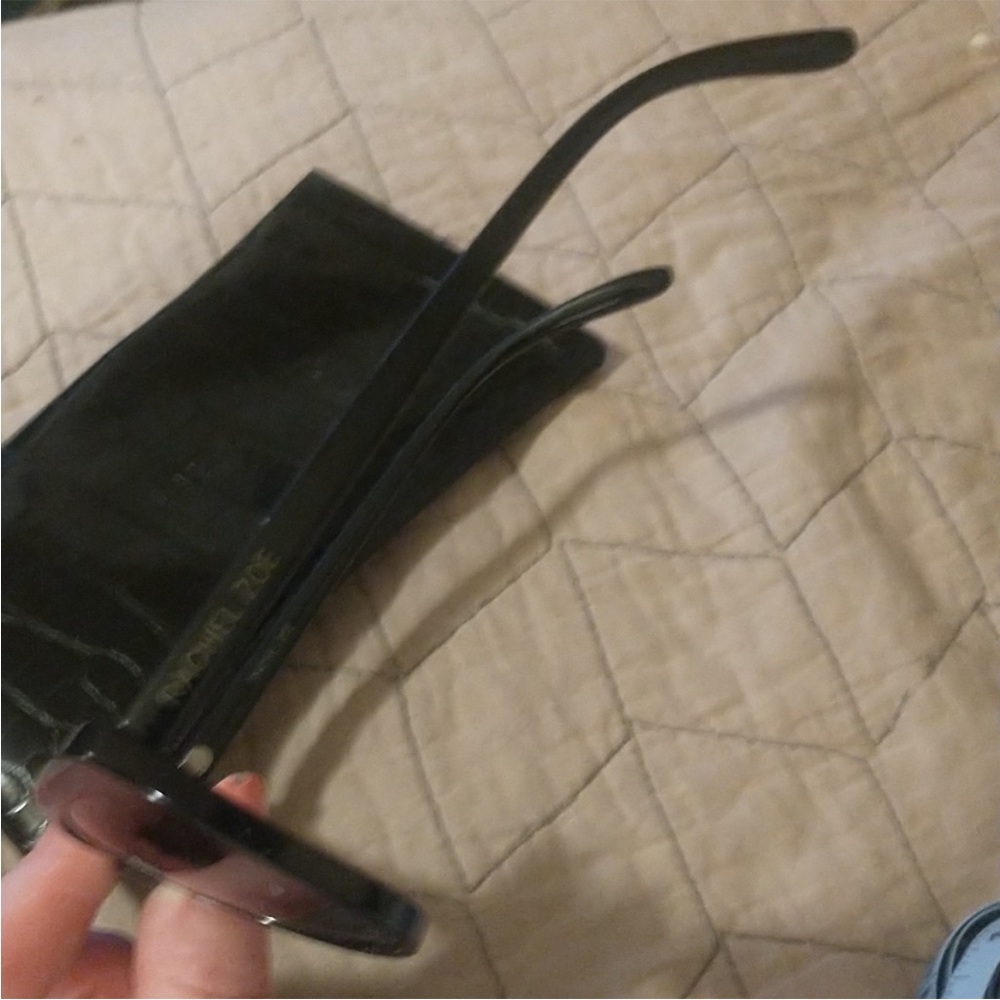 NWT Rachel Zoe Nina Slightly Oversized Black Cat Eye Sunglasses & Faux Croc Case - Picture 12 of 16